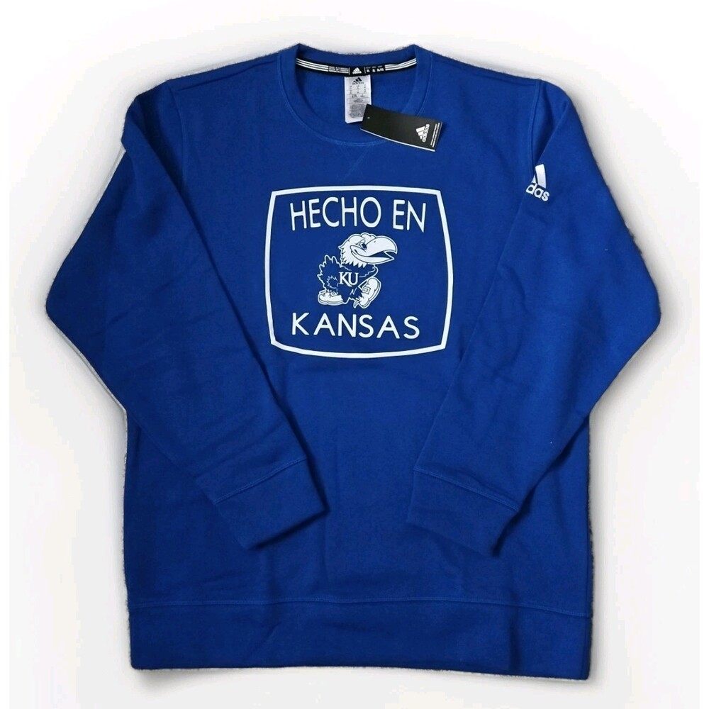 ADIDAS Kansas Jayhawks Sweatshirt Crewneck Henco En Kansas Size XL
